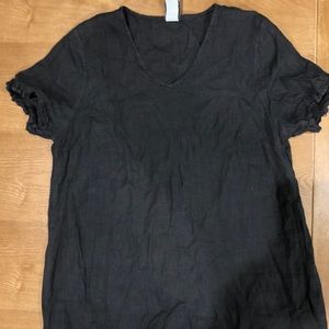 Black linen shirt size small